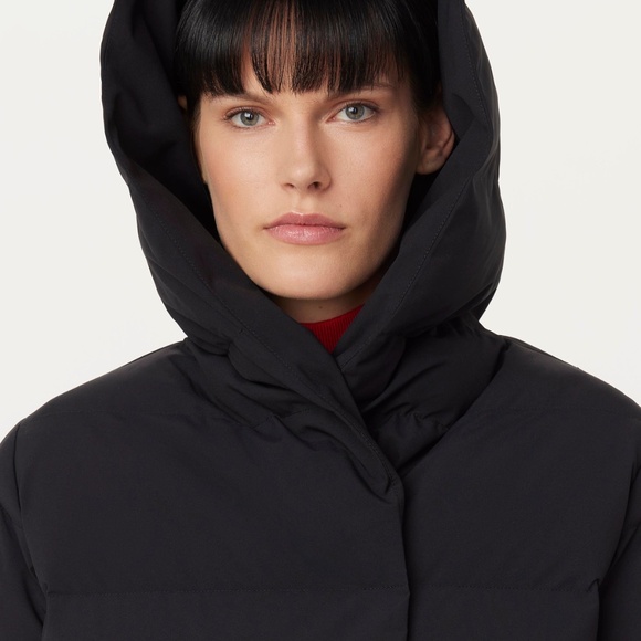 Frank And Oak The Highland Long Puffer Coat in Black Size MM - Picture 2 of 3